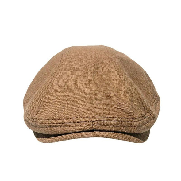 Retro Forward Cap Linen Cap Spring And Summer Beret(Dark Khaki)