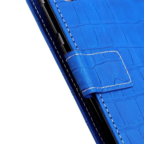 OPPO Reno6 Pro 5G Crocodile Texture Horizontal Flip Leather Case with Holder & Card Slots & Wallet(Blue)