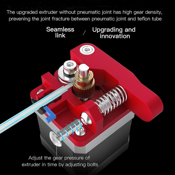 Creality All Metal Red Block Bowden Extruder Kit for Ender-3 / Ender-3 Pro / Ender-3 V2 / CR-10 Pro V2 3D Printer