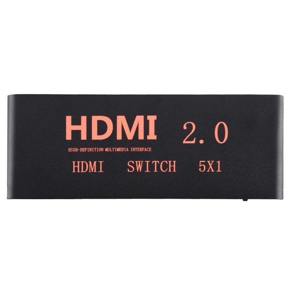 5X1 4K/60Hz HDMI 2.0 Switch with Remote Control, EU Plug