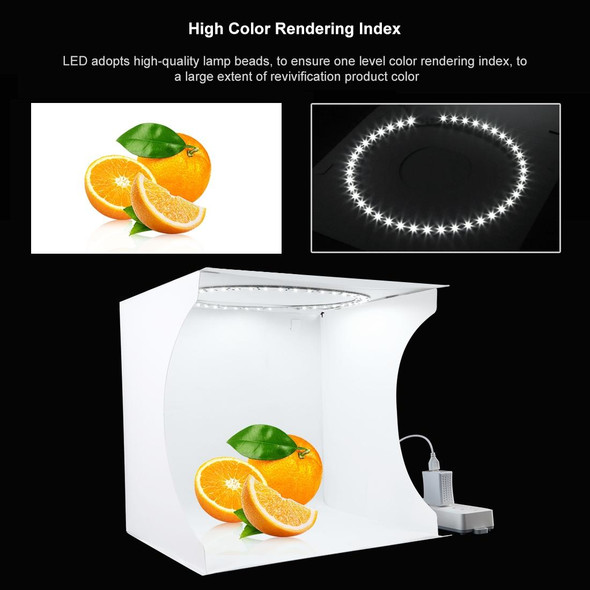 PULUZ 30cm Folding Portable Ring Light Board Photo Lighting Studio Shooting Tent Box Kit with 6 Colors Backdrops (Black, White, Yellow, Red, Green, Blue), Unfold Size: 31cm x 31cm x 32cm