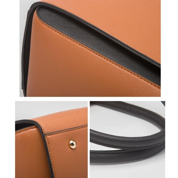 4 In 1 Fashion Color-Block Messenger Handbag Large-Capacity Bag(Black)