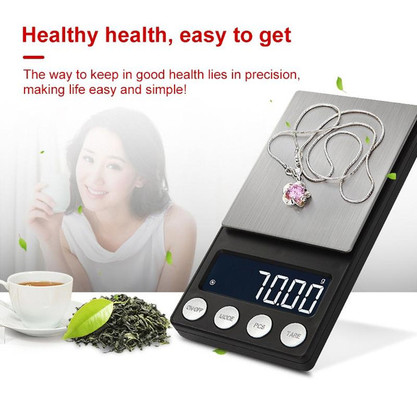 High-Precision Electronic Scale Mini Portable Jewellery Medicine Scale, Style:1000g/0.1g