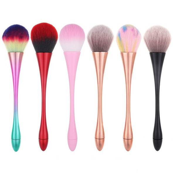 2 PCS Single Small Waist Makeup Brush Nail Powder Dust Blush Loose Powder Brush, Specification: Pink Green Gradient Rod