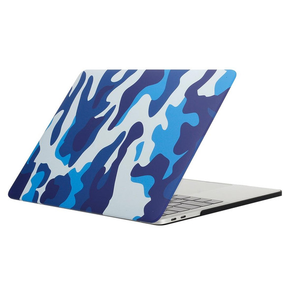 2016 New Macbook Pro 13.3 inch A1706 & A1708 Blue Camouflage Pattern Laptop Water Decals PC Protective Case