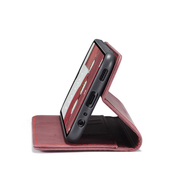 Samsung Galaxy M33 5G CaseMe 013 Multifunctional Horizontal Flip Leather Phone Case(Wine Red)