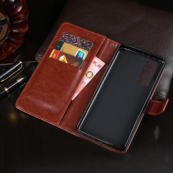 Vivo V20 SE idewei Crazy Horse Texture Horizontal Flip Leather Case with Holder & Card Slots & Wallet(Black)