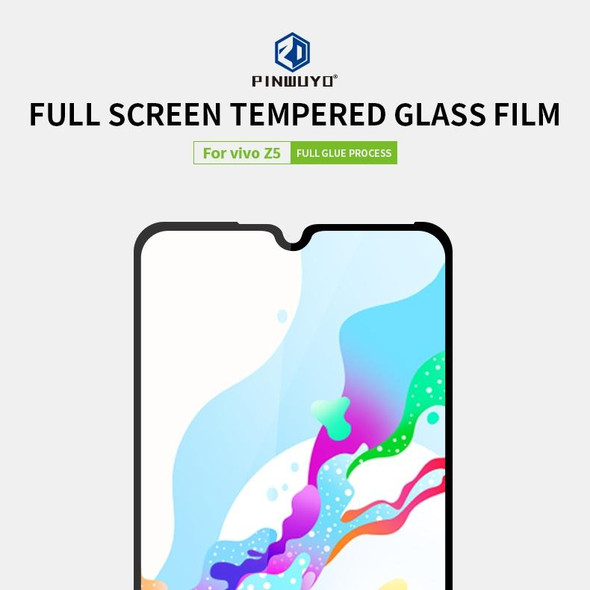 PINWUYO 9H 2.5D Full Screen Tempered Glass Film for vivo Z5(Black)