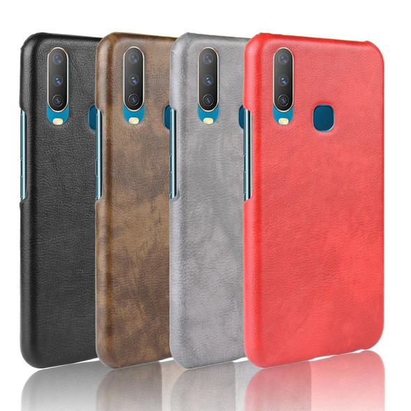 Shockproof Litchi Texture PC + PU Case - vivo Y17 / Y3(Red)