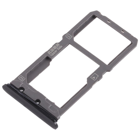 SIM Card Tray + SIM Card Tray / Micro SD Card Tray for Vivo X21 (Black)