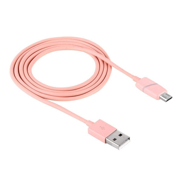 1M Circular Bobbin Gift Box Style Micro USB to USB 2.0 Data Sync Cable with LED Indicator Light, - Samsung, HTC, Sony, Huawei, Xiaomi(Pink)