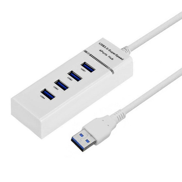 4 Ports USB 3.0 Hub Splitter with LED, Super Speed 5Gbps, BYL-P104(White)