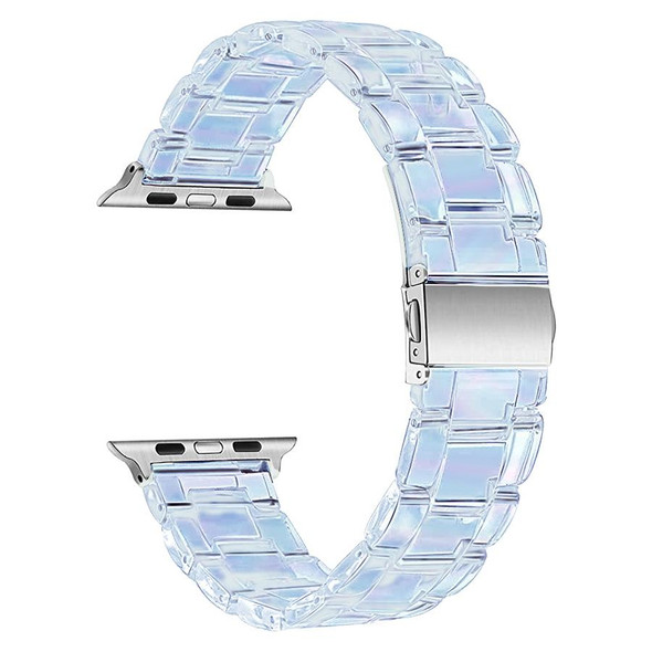 20mm Universal Plastic Colorful Three-Bead Watch Band(Gradient Blue)