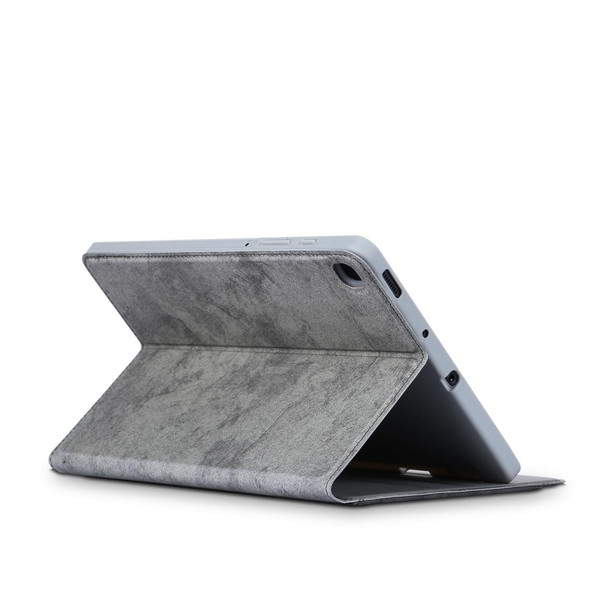 Samsung Galaxy Tab S6 Lite P610/P615 Marble Cloth Texture TPU Horizontal Flip Leather Case with Holder & Card Slot & Pen Slot(Grey)