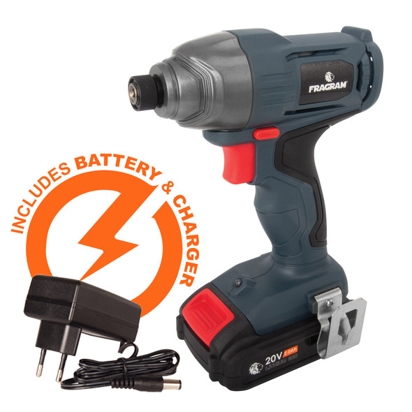 Fragram 20V Impact Drill / Driver Incl. 2.0Ah Lithium Ion Battery & Charger