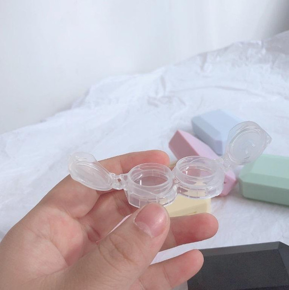 15 PCS Contact Lens Case Simple Mini Push-type Double Box Contact Lens Case Random Colour