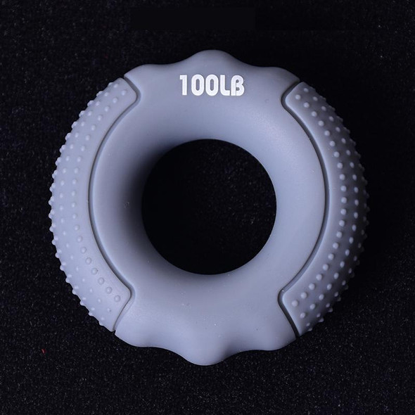 2 PCS Silicone Gripper Finger Exercise Grip Ring, Specification: 100LB (Dot Gray)