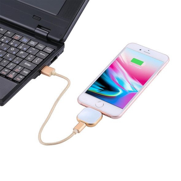 RQW-18S 8 Pin 32GB Multi-functional Flash Disk Drive with USB / Micro USB to Micro USB Cable(Gold)