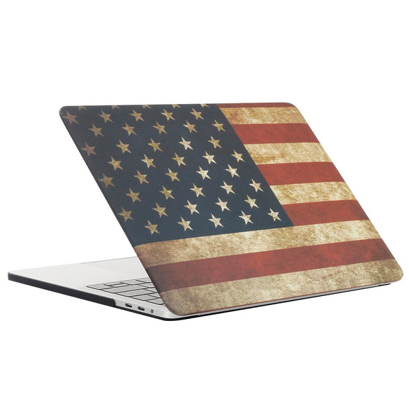 2016 New Macbook Pro 13.3 inch A1706 & A1708 Retro US Flag Pattern Laptop Water Decals PC Protective Case