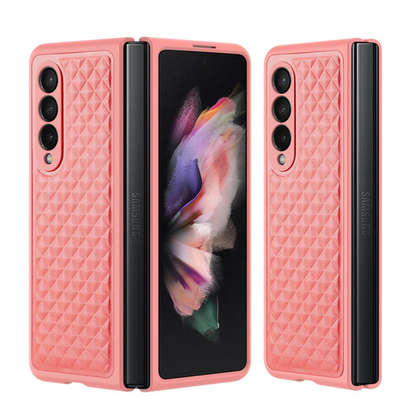 Samsung Galaxy Z Fold3 5G DUX DUCIS Venice Series Shockproof Genuine Leather Phone Case(Pink)