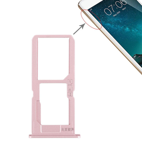 SIM Card Tray + SIM Card Tray / Micro SD Card Tray for Vivo V3Max(Rose Gold)