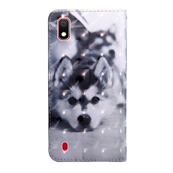 3D Painting Pattern Coloured Drawing Horizontal Flip TPU + PU Leatherette Case with Holder & Card Slots & Wallet, For:For Galaxy A10(Husky)