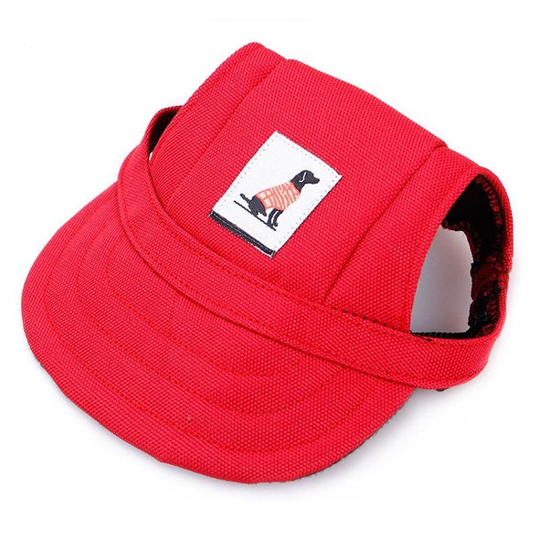 Pet Accessories Adjustment Buckle Baseball Cap, Size: S(Red)