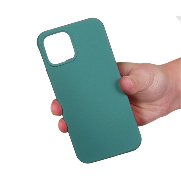 Solid Color Silicone Phone Case - iPhone 14(Pine Needle Green)