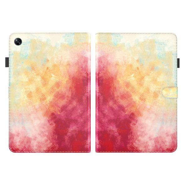 OPPO Pad Air Watercolor Pattern Flip Leather Tablet Case(Spring Cherry)