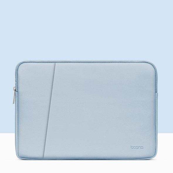 Baona BN-Q001 PU Leatherette Laptop Bag, Colour: Double-layer Sky Blue, Size: 13/13.3/14 inch