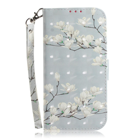 Xiaomi Redmi Note 9T / 9 5G 3D Painted Pattern Magnetic Attraction Horizontal Flip Leather Case with Holder & Card Slot & Wallet & Lanyard(Magnolia)