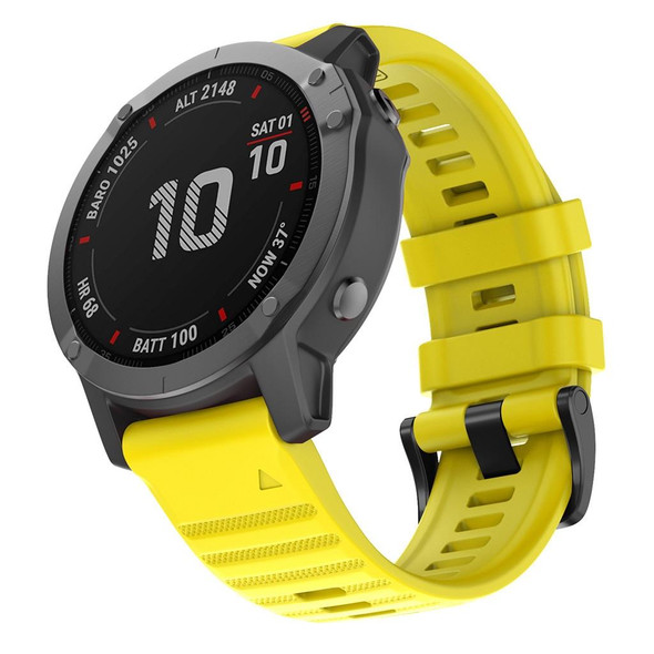 Garmin Fenix 7X / 6X 26mm Smart Watch Quick Release Silicon Watch Band(Yellow)