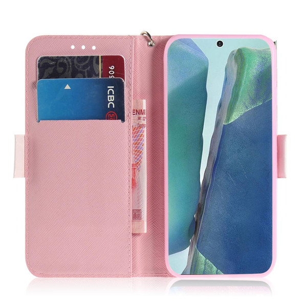 Samsung Galaxy Note20 3D Colored Drawing Horizontal Flip Leather Case with Holder & Card Slots & Wallet & Lanyard(Magnolia)