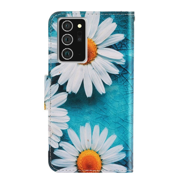 Samsung Galaxy Note20 3D Colored Drawing Horizontal Flip PU Leather Case with Holder & Card Slots & Wallet(Chrysanthemum)