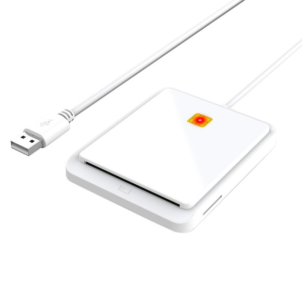 Rocketek CR317 USB 2.0 SIM  / ID / CAC Smart Card 2 in 1 Card Reader (White)