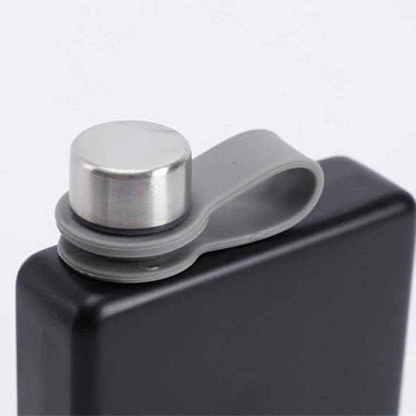 9oz Portable 304 Stainless Steel Flagon Whiskey Vodka Wine Pot Hip Flask(Matte Black)