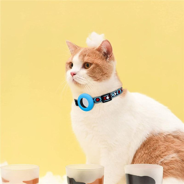 Pet Colored Bell Tassel Collar for Airtag Tracker(Blue)