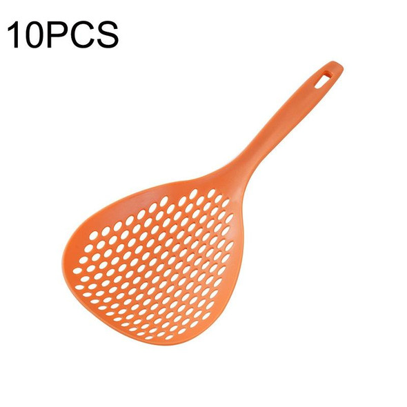 10PCS Home Kitchen Fish Dumplings Spicy Hot Big Colander(Orange)