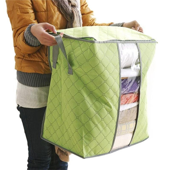 2 PCS Portable Storage Bag Box Non Woven Underbed Pouch Storage Box Clothes Storaging Bag, Color:Green