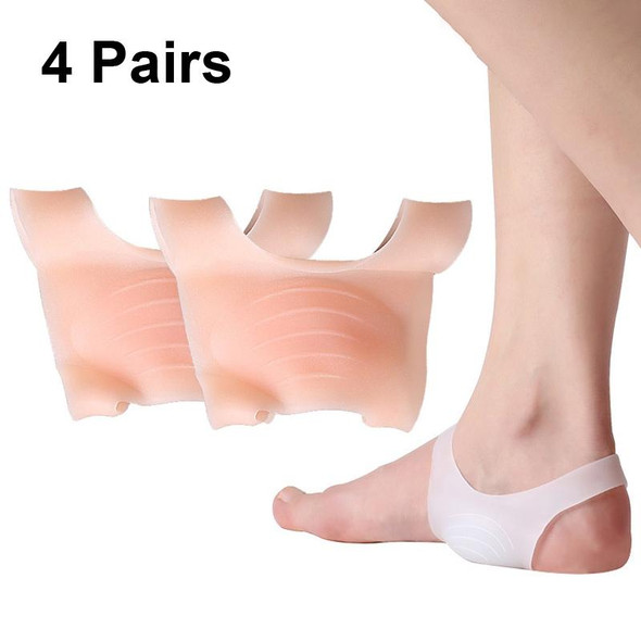 4 Pairs SEBS Elastic Bandage Correction X/O Type Leg Foot Heart Pad(Skin Color)