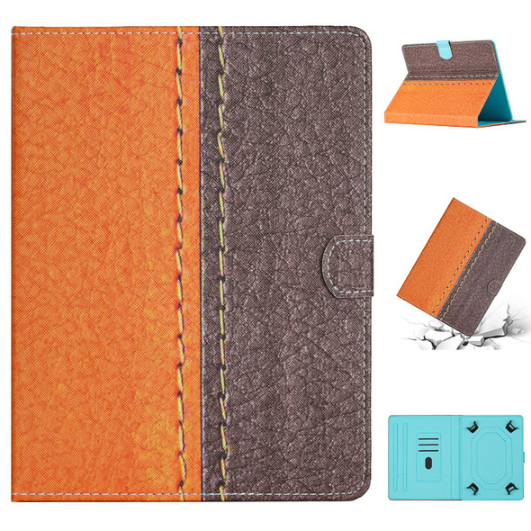 7 inch Tablet Stitching Solid Color Leatherette Tablet Case(Orange)