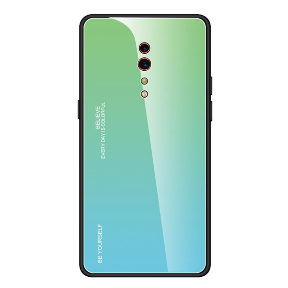 OPPO Reno Z Gradient Color Glass Case(Sky Blue)