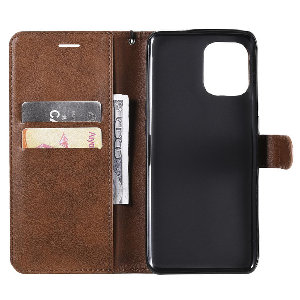 OPPO Find X3 / Find X3 Pro Solid Color Horizontal Flip Protective Leather Case with Holder & Card Slots & Wallet & Photo Frame & Lanyard(Brown)