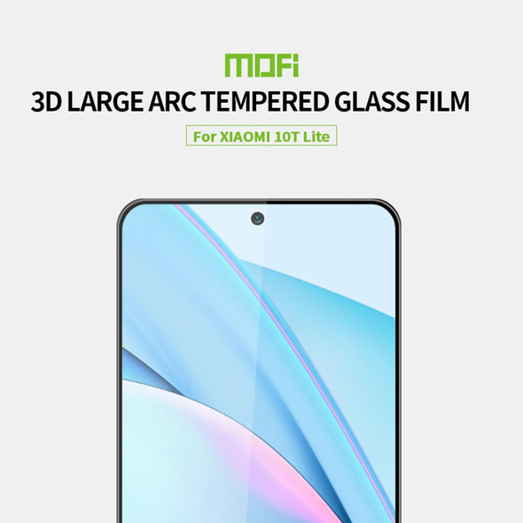 Xiaomi Mi 10T Lite MOFI 9H 3D Explosion-proof Curved Screen Tempered Glass Film(Black)