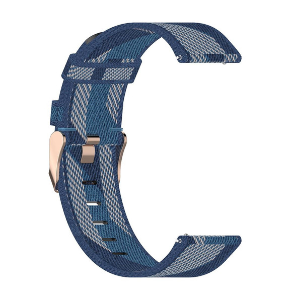 20mm Stripe Weave Nylon Wrist Strap Watch Band for Huami Amazfit GTR 42mm / GTS / BIP / BIP Lite(Blue)
