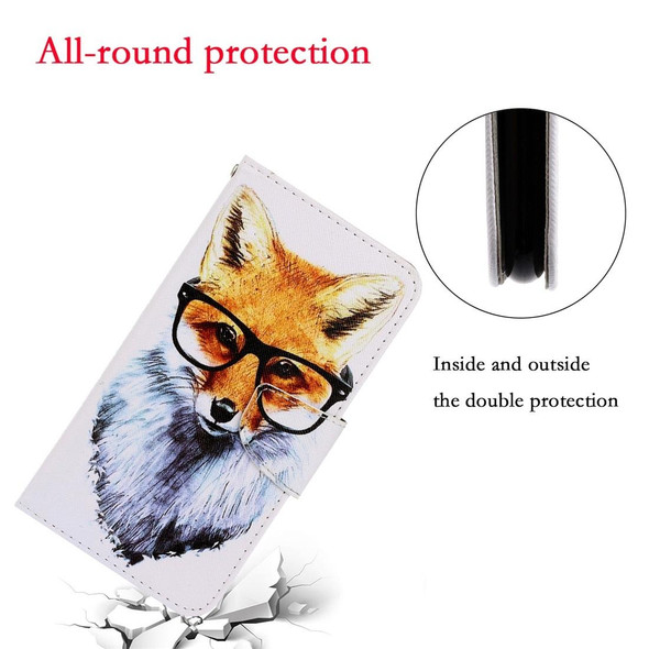 Samsung Galaxy Note20 3D Colored Drawing Horizontal Flip PU Leather Case with Holder & Card Slots & Wallet(Fox)