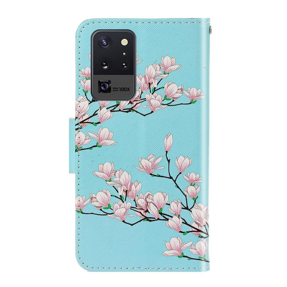 Samsung Galaxy Note20 Ultra 3D Colored Drawing Horizontal Flip PU Leather Case with Holder & Card Slots & Wallet(Magnolia)