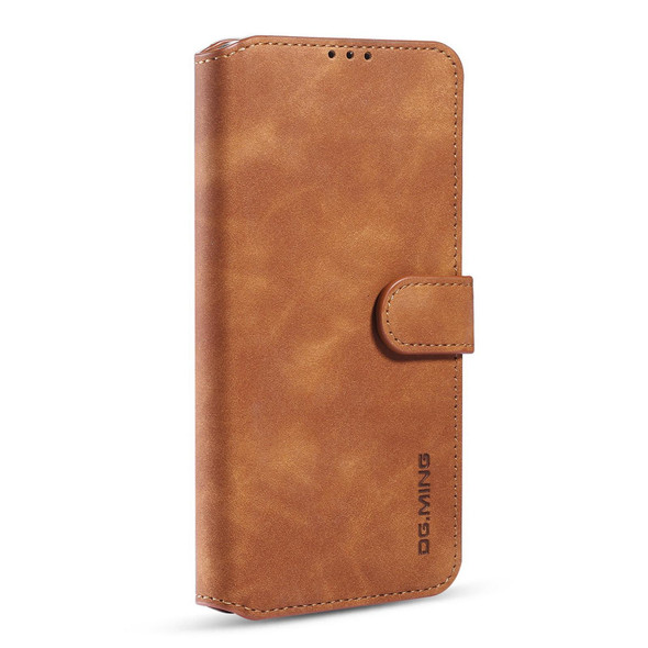 Xiaomi Redmi Note 10 Pro DG.MING Retro Oil Side Horizontal Flip Leather Case with Holder & Card Slots & Wallet(Brown)