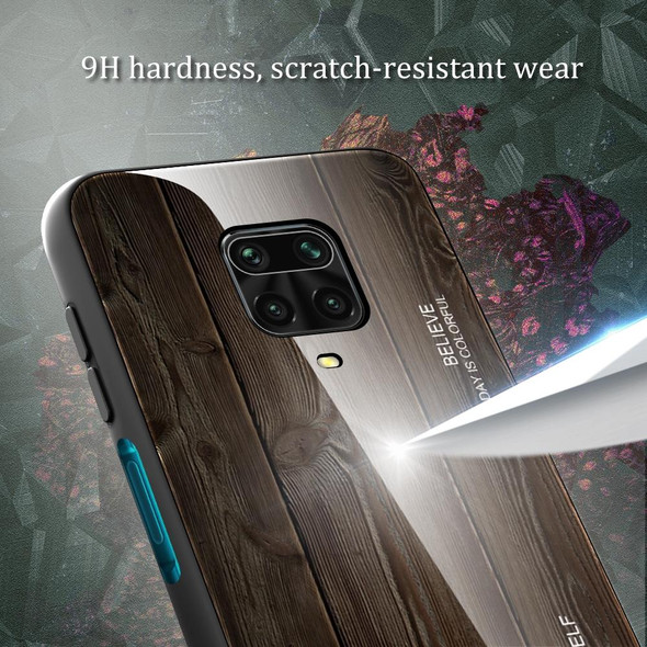 Xiaomi Redmi Note 9S Wood Grain Glass Protective Case(M06)