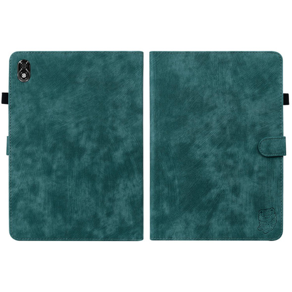 Lenovo Legion Y700 Tiger Pattern PU Tablet Case(Dark Green)